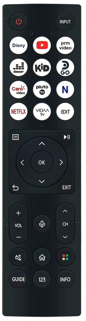 ERF3D96H Replace Voice Remote Control Fit for Hisense TV 55U7H 65U7H 75U7H ERF3D96H Replace Voice Remote Control Fit for Hisense TV 55U7H 65U7H 75U7H