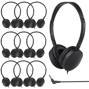 XOSDA 10 Pack Bulk Headphones for Kids School Classroom, Durable Wired Headphones Class Set for Students Children Toddler Teens Boys Girls Teen 3.5mm Jack(Black) XOSDA 10 Pack Bulk Headphones for Kids School Classroom, Durable Wired Headphones Class Set for Students Children Toddler Teens Boys Girls Teen 3.5mm Jack(Black)