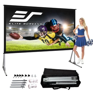 Elite Screens Yard Master 2, 90 inch Outdoor Projector Screen with Stand 16:9, 8K 4K Ultra HD 3D Fast Folding Portable Movie Theater Cinema 90" Indoor Foldable Easy Snap Projection Screen, OMS90H2 Elite Screens Yard Master 2, 90 inch Outdoor Projector Screen with Stand 16:9, 8K 4K Ultra HD 3D Fast Folding Portable Movie Theater Cinema 90" Indoor Foldable Easy Snap Projection Screen, OMS90H2