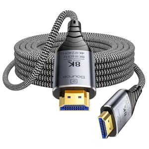 Fiber Optic HDMI Cable 65ft, 8K Long Active HDMI 2.1 Cable 48Gbps Ultra High Speed Braided 8K@60Hz 4K@120Hz, Dynamic HDR, eARC, HDCP 2.2&2.3, 3D, for Laptop, PC, PS5, Xbox, HDTV, Projectorr, Monitor Fiber Optic HDMI Cable 65ft, 8K Long Active HDMI 2.1 Cable 48Gbps Ultra High Speed Braided 8K@60Hz 4K@120Hz, Dynamic HDR, eARC, HDCP 2.2&2.3, 3D, for Laptop, PC, PS5, Xbox, HDTV, Projectorr, Monitor