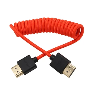 HangTon HDMI 4K 120p 8K Cable Braided Coiled for Ninja V SmallHD Blackmagic Monitor Sony A7RV A7m4 FX9 Canon C400 C70 C500II Lumix S1H Nikon Z9 Camera Type A HDMI 2.1 HangTon HDMI 4K 120p 8K Cable Braided Coiled for Ninja V SmallHD Blackmagic Monitor Sony A7RV A7m4 FX9 Canon C400 C70 C500II Lumix S1H Nikon Z9 Camera Type A HDMI 2.1