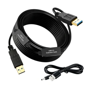 XBOHJOE USB 3.0 Male to Male Cable 50ft Type A Male to A Male Cord 5 Gbps Double USB a to USB a Cable Compatible with Hard Drive Cooling Fan/pad DVD Player and More (Black, 50FT) XBOHJOE USB 3.0 Male to Male Cable 50ft Type A Male to A Male Cord 5 Gbps Double USB a to USB a Cable Compatible with Hard Drive Cooling Fan/pad DVD Player and More (Black, 50FT)