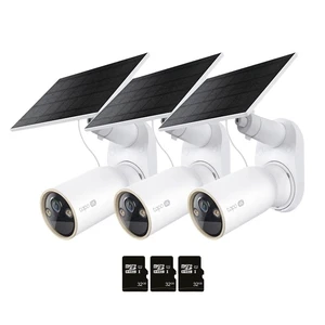 TP-Link Tapo 4K HD Solar Security Camera Kit, No Monthly Fees, 3 Pack with 32GB SD Cards TP-Link Tapo 4K HD Solar Security Camera Kit, No Monthly Fees, 3 Pack with 32GB SD Cards