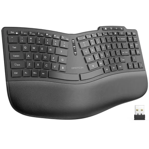 OMOTON Ergonomic Wireless Split Keyboard Compatible with Windows only, Cushioned Wrist Rest, Rechargeable, USB Connectivity, 2.4G Membrane Silent Keyboard, Classic Black OMOTON Ergonomic Wireless Split Keyboard Compatible with Windows only, Cushioned Wrist Rest, Rechargeable, USB Connectivity, 2.4G Membrane Silent Keyboard, Classic Black