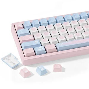 TICKTYYPE PBT Pink and Blue Custom Cute Keycaps TICKTYYPE PBT Pink and Blue Custom Cute Keycaps