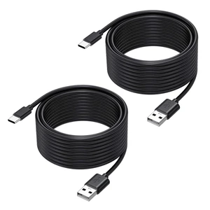 URELEGAN USB A to USB C Cable 25FT 2-Pack,PS5 Controller Charger Cord URELEGAN USB A to USB C Cable 25FT 2-Pack,PS5 Controller Charger Cord
