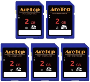 SD Card 2GB 5 Pack, AreTop Class 6 SDHC Memory Cards SD Card 2GB 5 Pack, AreTop Class 6 SDHC Memory Cards