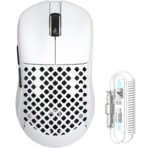 MAMBASNAKE M2 Carbon Fiber Wireless Gaming Mouse, PAW3395PRO 40K DPI, 1K Polling Rate 41g Ultralight Tri-Mode Ergonomic PC Mice, Cloud Driver AI Driver for PC/Mac/Win, White&Tape MAMBASNAKE M2 Carbon Fiber Wireless Gaming Mouse, PAW3395PRO 40K DPI, 1K Polling Rate 41g Ultralight Tri-Mode Ergonomic PC Mice, Cloud Driver AI Driver for PC/Mac/Win, White&Tape