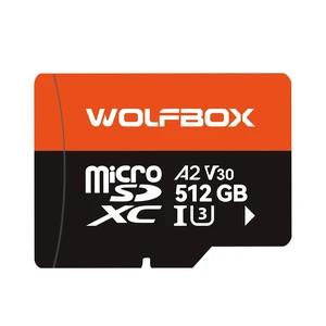 WOLFBOX 512GB MicroSD Card with SD Adapter, Up to 100MB/s, U3 A2 V30, High Speed Transfer, Supports 4K UHD Video Recording, Compatible with G840S / G930 / G900Core / G900PRO / G900 Tripro Dash Cams WOLFBOX 512GB MicroSD Card with SD Adapter, Up to 100MB/s, U3 A2 V30, High Speed Transfer, Supports 4K UHD Video Recording, Compatible with G840S / G930 / G900Core / G900PRO / G900 Tripro Dash Cams