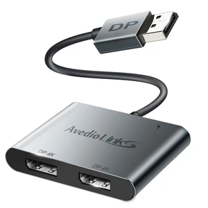 Display Port Splitter for Dual Monitors, Extended Display for Windows, Dual 4K@60Hz Displayport Splitter 1 in 2 Out, Single 4K@120Hz, DP 1.4 MST Hub Compatible with PC, Laptop, Graphics Card Display Port Splitter for Dual Monitors, Extended Display for Windows, Dual 4K@60Hz Displayport Splitter 1 in 2 Out, Single 4K@120Hz, DP 1.4 MST Hub Compatible with PC, Laptop, Graphics Card