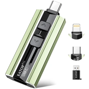 EATOP 512GB Dual Interface Flash Drive, No App Required, Portable USB Storage Memory Stick for iPhone, iPad, Android, PC & Mac Easily Stores Photos, Videos & Files (Sage Green) EATOP 512GB Dual Interface Flash Drive, No App Required, Portable USB Storage Memory Stick for iPhone, iPad, Android, PC & Mac Easily Stores Photos, Videos & Files (Sage Green)