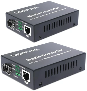 2 Pack 10G Fiber Ethernet Media Converter, 10GbE SFP+ Copper UTP Ethernet Media Converter, 1x100M/1G/2.5G/5G/10GBase-T RT45 to 1x 10GBase-X SFP+ Slot 10Gigabit 2 Pack 10G Fiber Ethernet Media Converter, 10GbE SFP+ Copper UTP Ethernet Media Converter, 1x100M/1G/2.5G/5G/10GBase-T RT45 to 1x 10GBase-X SFP+ Slot 10Gigabit