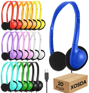 Type C Kids Headphones Bulk 20 Pack for School Classroom, Upgrade USB Type C Wired Headphones for Boys Girls Students Travel Learning Compatible with Tablet Smartphones Chromebook (LS857C,20 Mixed) Type C Kids Headphones Bulk 20 Pack for School Classroom, Upgrade USB Type C Wired Headphones for Boys Girls Students Travel Learning Compatible with Tablet Smartphones Chromebook (LS857C,20 Mixed)