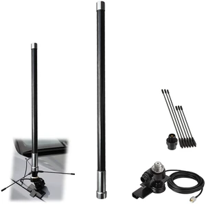 Dual Band 2m 70cm GMRS Ham Mobile Radio Antenna for Vehicle, Car Radio Antenna with Car Mount Bracket/ 16.5ft RG58 Cable PL-259 Male/VHF UHF Ground Plane Kit, Support Car Two Way Mobile Radio Dual Band 2m 70cm GMRS Ham Mobile Radio Antenna for Vehicle, Car Radio Antenna with Car Mount Bracket/ 16.5ft RG58 Cable PL-259 Male/VHF UHF Ground Plane Kit, Support Car Two Way Mobile Radio