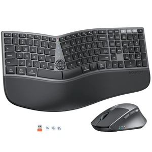 MEETION Ergonomic Keyboard and Mouse, Split Curved 2.4G/Bluetooth Keyboard MEETION Ergonomic Keyboard and Mouse, Split Curved 2.4G/Bluetooth Keyboard