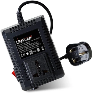 LiteFuze 500 Watt Step Up/Step Down Travel Voltage Converter, 220/110v to 110/220v Converter with Type G Plug Compatible with Hair Straightener, Camera, Laptop & More LiteFuze 500 Watt Step Up/Step Down Travel Voltage Converter, 220/110v to 110/220v Converter with Type G Plug Compatible with Hair Straightener, Camera, Laptop & More