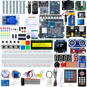 UNO R4 WiFi Super Starter Kit Compatible with Arduino IDE STEM Electronics Circuit Breadboard Include RA4M1+ESP32, Wi-Fi,720P Video Courses and Online Technical Support for Beginners & Engineers UNO R4 WiFi Super Starter Kit Compatible with Arduino IDE STEM Electronics Circuit Breadboard Include RA4M1+ESP32, Wi-Fi,720P Video Courses and Online Technical Support for Beginners & Engineers