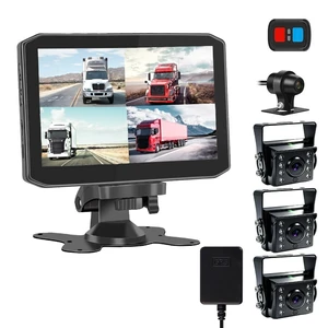 VSYSTO 4CH Truck Dash Cam, 7'' Monitor 4 Split Screen GPS 1080P Front & Sides & Rear Infrared Night Vision Lens Backup Camera for Semi Trailer Van Tractor RV, Parking Guard, Loop Recording (H7) VSYSTO 4CH Truck Dash Cam, 7'' Monitor 4 Split Screen GPS 1080P Front & Sides & Rear Infrared Night Vision Lens Backup Camera for Semi Trailer Van Tractor RV, Parking Guard, Loop Recording (H7)