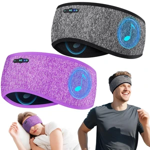 Sleep Headphones Bluetooth 6.0 Headband for Side Sleepers (Gray & Purple) Sleep Headphones Bluetooth 6.0 Headband for Side Sleepers (Gray & Purple)