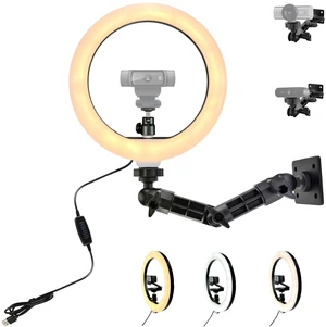 AceTaken Webcam Wall-Mount with 10'' Ring Light, Selfie-Light Wall Holder Bracket Compatible with Logitech C920x, C922x, MX Brio, Brio 4K, Brio 500, C925e for Video Meeting Streaming Gaming AceTaken Webcam Wall-Mount with 10'' Ring Light, Selfie-Light Wall Holder Bracket Compatible with Logitech C920x, C922x, MX Brio, Brio 4K, Brio 500, C925e for Video Meeting Streaming Gaming