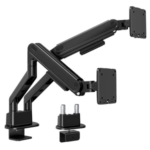 monTEK Heavy-Duty Dual Monitor Arm, 26.4 lbs, 1740" Full MotionBlack monTEK Heavy-Duty Dual Monitor Arm, 26.4 lbs, 1740" Full MotionBlack