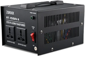 ZGROCK 1500W Voltage Converter Transformer Heavy Duty Step Up/Down- 110 / 220V- Circuit Breaker Protection ZGROCK 1500W Voltage Converter Transformer Heavy Duty Step Up/Down- 110 / 220V- Circuit Breaker Protection