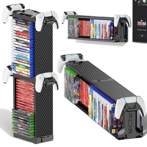 Video Game Disc Rack Tower Storage Holder Stand Universal for PS5/PS4/XBOX One/Series/NS Game, Game Organizer Shelf Display Stand for Wall Mount/Desk/Floor with Controller Holder Sega Genesis Consoles Video Game Disc Rack Tower Storage Holder Stand Universal for PS5/PS4/XBOX One/Series/NS Game, Game Organizer Shelf Display Stand for Wall Mount/Desk/Floor with Controller Holder Sega Genesis Consoles
