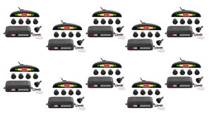 ZONETECH New 4 Parking Sensors LED Display Car Reverse Backup Radar System 10 Pack ZONETECH New 4 Parking Sensors LED Display Car Reverse Backup Radar System 10 Pack