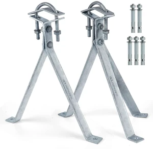 Heavy-Duty Antenna Wall Mount,Windproof Stand Off Wall Mast Mounting Clamps,1 Pair with Expansion Bolts(1 Pair Mount (3-Leg + 2-Leg), 14 Inch) Heavy-Duty Antenna Wall Mount,Windproof Stand Off Wall Mast Mounting Clamps,1 Pair with Expansion Bolts(1 Pair Mount (3-Leg + 2-Leg), 14 Inch)