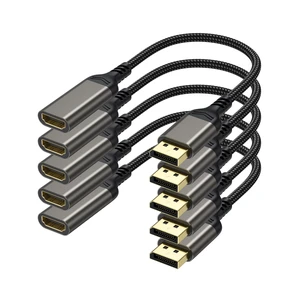 4K DisplayPort to HDMI Adapter 5 Pack, Uni-Directional Display Port Computer to HDMI Screen Converter (Male to Female), DP1.2 to HDMI 1.4 Adapter for Game,Desktop,Projector,Monito,AMD NVIDIA 4K DisplayPort to HDMI Adapter 5 Pack, Uni-Directional Display Port Computer to HDMI Screen Converter (Male to Female), DP1.2 to HDMI 1.4 Adapter for Game,Desktop,Projector,Monito,AMD NVIDIA