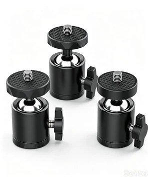 3 Pack Upgrade Universal 1/4" Mini Ball Head Screw Tripod Mount 3 Pack Upgrade Universal 1/4" Mini Ball Head Screw Tripod Mount