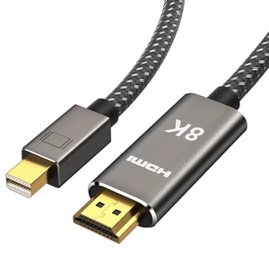 8K Mini DisplayPort to HDMI 2.1 Cable 10ft, Unidirectional,8K@60Hz 4K@240Hz 8K Mini DisplayPort to HDMI 2.1 Cable 10ft, Unidirectional,8K@60Hz 4K@240Hz