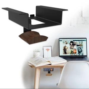 Pyswex Under Desk Mount for Fosi Audio BT20A Pro with Walnut Wood Headphone Hanger, Metal Amplifier Bracket Shelf for Compact Stereo Amp, Desk Organizer Holder, Black Pyswex Under Desk Mount for Fosi Audio BT20A Pro with Walnut Wood Headphone Hanger, Metal Amplifier Bracket Shelf for Compact Stereo Amp, Desk Organizer Holder, Black
