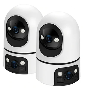 G GENLEAS 2K Ultra HD Dual Lens WiFi Security Camera, Pan Tilt Indoor Surveillance Cam, Full Color Night Vision, 2-Way Audio Motion Detection, 300 Pan 60 Tilt, 2 Pack for Home Shop (No SD Card) G GENLEAS 2K Ultra HD Dual Lens WiFi Security Camera, Pan Tilt Indoor Surveillance Cam, Full Color Night Vision, 2-Way Audio Motion Detection, 300 Pan 60 Tilt, 2 Pack for Home Shop (No SD Card)