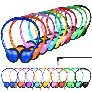OYSLKJ Bulk Headphones for Classroom 20 Pack, Wired 3.5mm Plug Multi Color OYSLKJ Bulk Headphones for Classroom 20 Pack, Wired 3.5mm Plug Multi Color