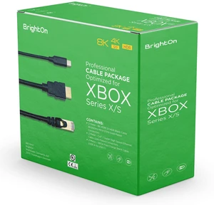 BrightOn Optimized Cable Package Compatible with Xbox Series X/S ^^ 8K HDMI 2.1 HDR Black Cable 8K@60Hz/4K@120Hz ^^ CAT 7 Super High Speed Ethernet Cable ^^ Fast Charge (USB A to USB C) (2 Meter Cable BrightOn Optimized Cable Package Compatible with Xbox Series X/S ^^ 8K HDMI 2.1 HDR Black Cable 8K@60Hz/4K@120Hz ^^ CAT 7 Super High Speed Ethernet Cable ^^ Fast Charge (USB A to USB C) (2 Meter Cable