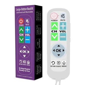 HIQAQWUA Backlit Big Button Remote for Vizio TVwith White Silicone Cover HIQAQWUA Backlit Big Button Remote for Vizio TVwith White Silicone Cover