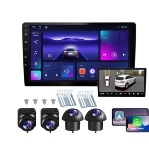 Apinowin 10 Inch Android Car Stereo Double Din with Wireless CarPlay, 360 Panoramic Surround View System, HD Touchscreen Vehicle GPS Navigation, 4G+64G Car Android Radio with 360 Camera, Double Apinowin 10 Inch Android Car Stereo Double Din with Wireless CarPlay, 360 Panoramic Surround View System, HD Touchscreen Vehicle GPS Navigation, 4G+64G Car Android Radio with 360 Camera, Double