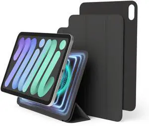elago Case for iPad mini A17 Pro, 6th Generation - iPad Case with Magnetic Attachment to Metal Materials, Compatible with Apple iPad Pencil and elagos Pencil case (Dark Grey)