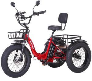 Narrak Folding Electric Tricycle (Color: Red)
