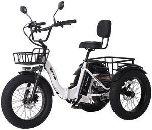 Narrak Folding Electric Tricycle (Color: White)