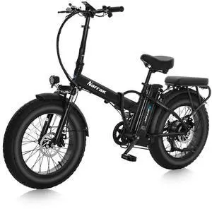 Fat Tire Folding Electric Bike, 48V & 624Wh Lithium Removable Battery, Peak 1100W Brushless Motor, Max Speed 28Mph, M5 Large LCD Display, Suspension, Step-Over/Thru Frame Step-over Black