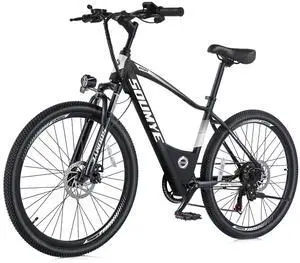 Electric Mountain Bike for Adults 26" Step-Thru/Over Commuting Ebike for Men Women with Peak Power 540w, 360Wh Built-in Battery, LCD Display, 7 Gears & Front Shock Absorber