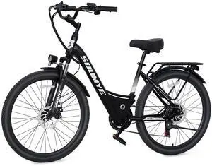 Electric Mountain Bike for Adults 26" Step-Thru/Over Commuting Ebike for Men Women with Peak Power 540w, 360Wh Built-in Battery, LCD Display, 7 Gears & Front Shock Absorber