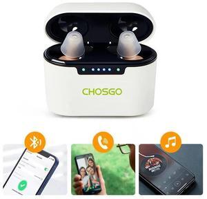Chosgo K23 Bluetooth Hearing Aids for Seniors with Music Streaming & Phone calls(Beige)