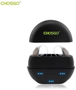 CHOSGO V402R Over-The-Counter Hearing Aids for Ear Rechargeable Seen on TV, Digital BTE Hearing Amplifiers for Old Age(Sliver)