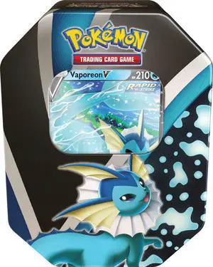 Pokemon TCG:  Eevee Evolutions Tin [Vaporeon V] - Miscellaneous Cards & Products