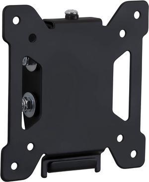 Tilting TV Wall Mount Bracket for Small TV and Computer Monitors, Low-Profile Design with Quick Release Function, Fits 24, 27, 30 and 32 Inch Screens Up to VESA 100, 44 Lbs Capacity, Black