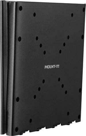 Low-Profile Fixed TV Wall Mount With Removable Plate | Flush Wall Mounting Bracket Fits 23" - 42" Screens Up To VESA 200x200 mm, 66lbs Capacity, Black