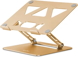 Aoviho Adjustable Laptop Stand for Desk,Portable Laptop Stand Holder and Riser,Foldable Aluminum Notebook Computer Stands for MacBook Air Pro HP Lenovo Dell Samsung Chromebook, 10-15.6 inch, Gold Aoviho Adjustable Laptop Stand for Desk,Portable Laptop Stand Holder and Riser,Foldable Aluminum Notebook Computer Stands for MacBook Air Pro HP Lenovo Dell Samsung Chromebook, 10-15.6 inch, Gold